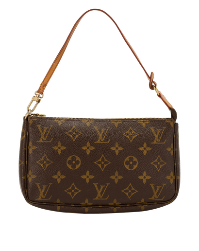Pochette Accessoires, &pound;695, Handbags, Brown, Canvas, Front view